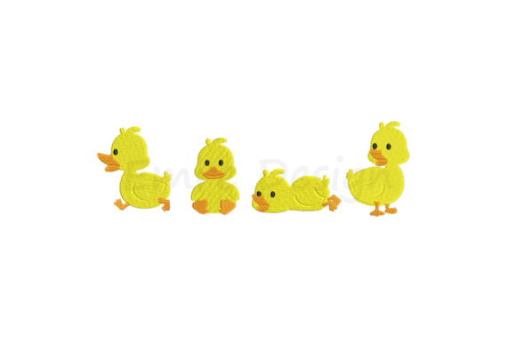 Baby Ducks Embroidery Design