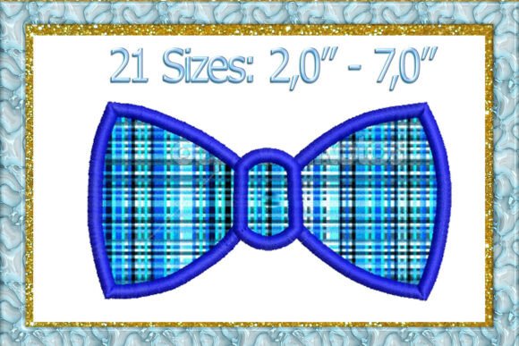 Bow Tie Applique Embroidery Design