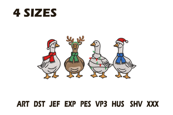 Christmas Goose Embroidery Set