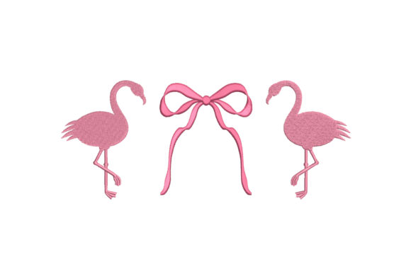 Coquette Flamingo Embroidery Design