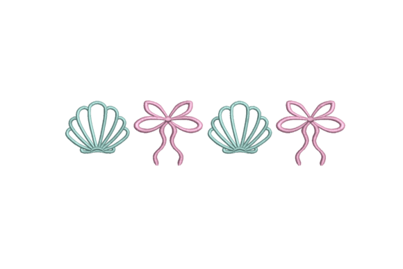 Coquette Seashells Embroidery Design