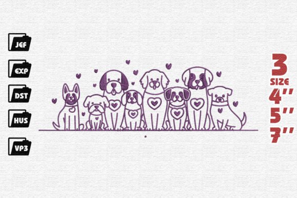 Family Dog Embroidery