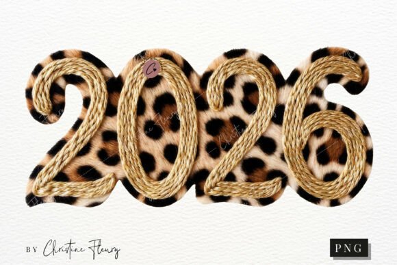 Faux Embroidery Leopard 2026 PNG