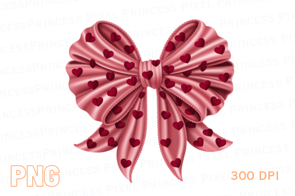 Heart Bow Embroidery, Valentine’s Day