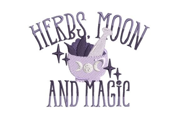 Herbs Moon and Magic Embroidery