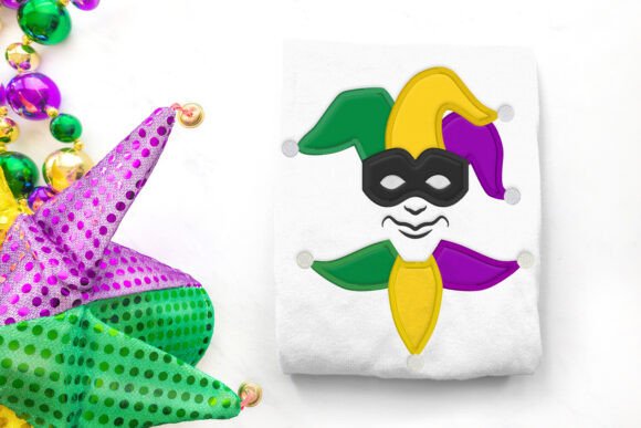 Mardi Gras Jester Applique Embroidery