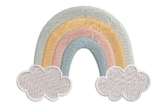 Minimalist Rainbow Embroidery